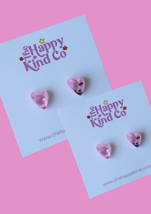 Confetti Candy Heart Earrings