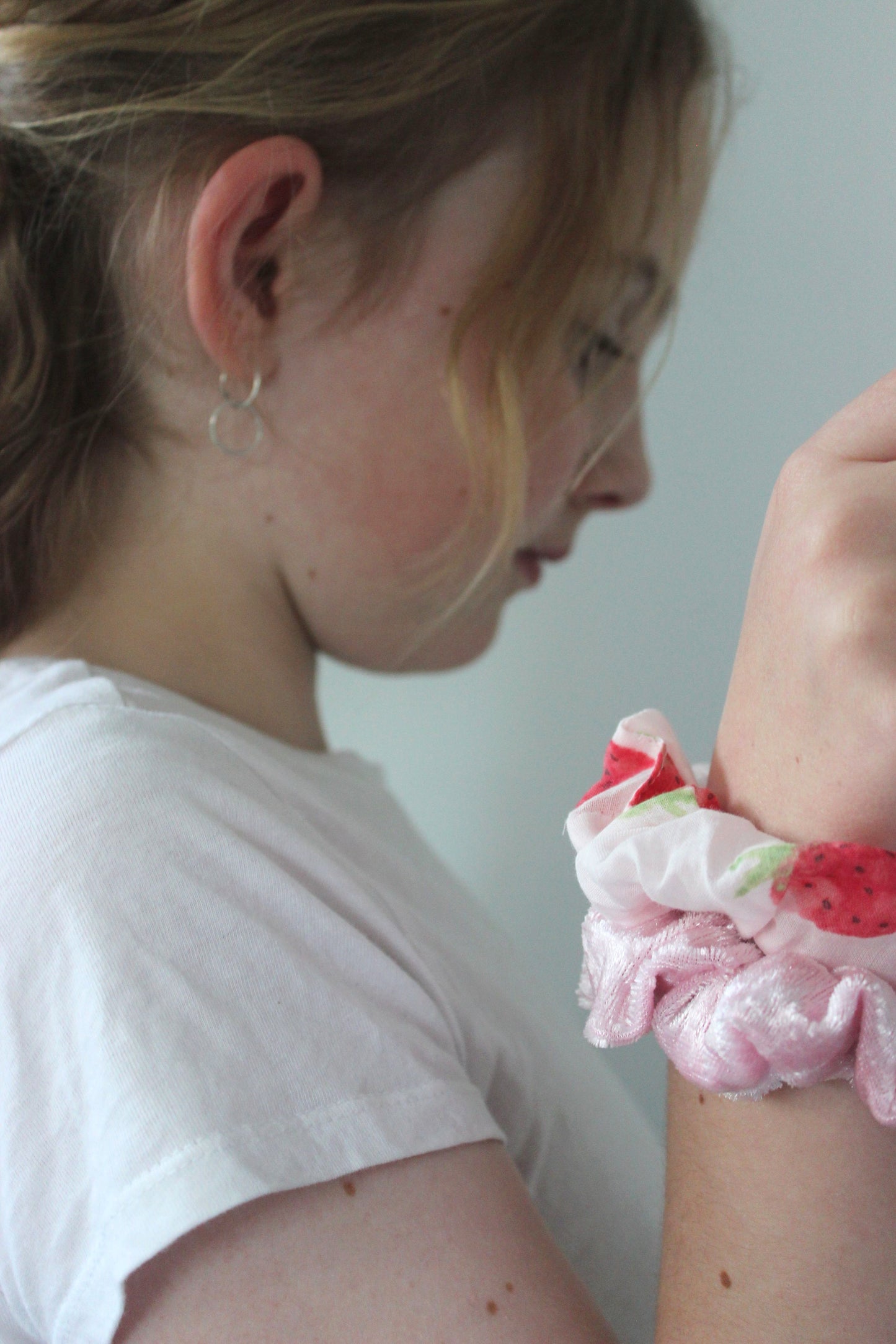 Marshmallow Fluff Velvet Scrunchie