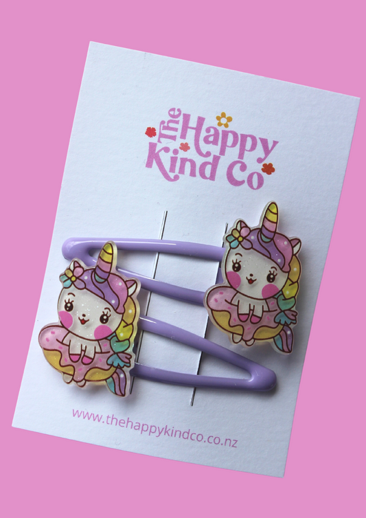 Dreamy Donut Unicorn Clips