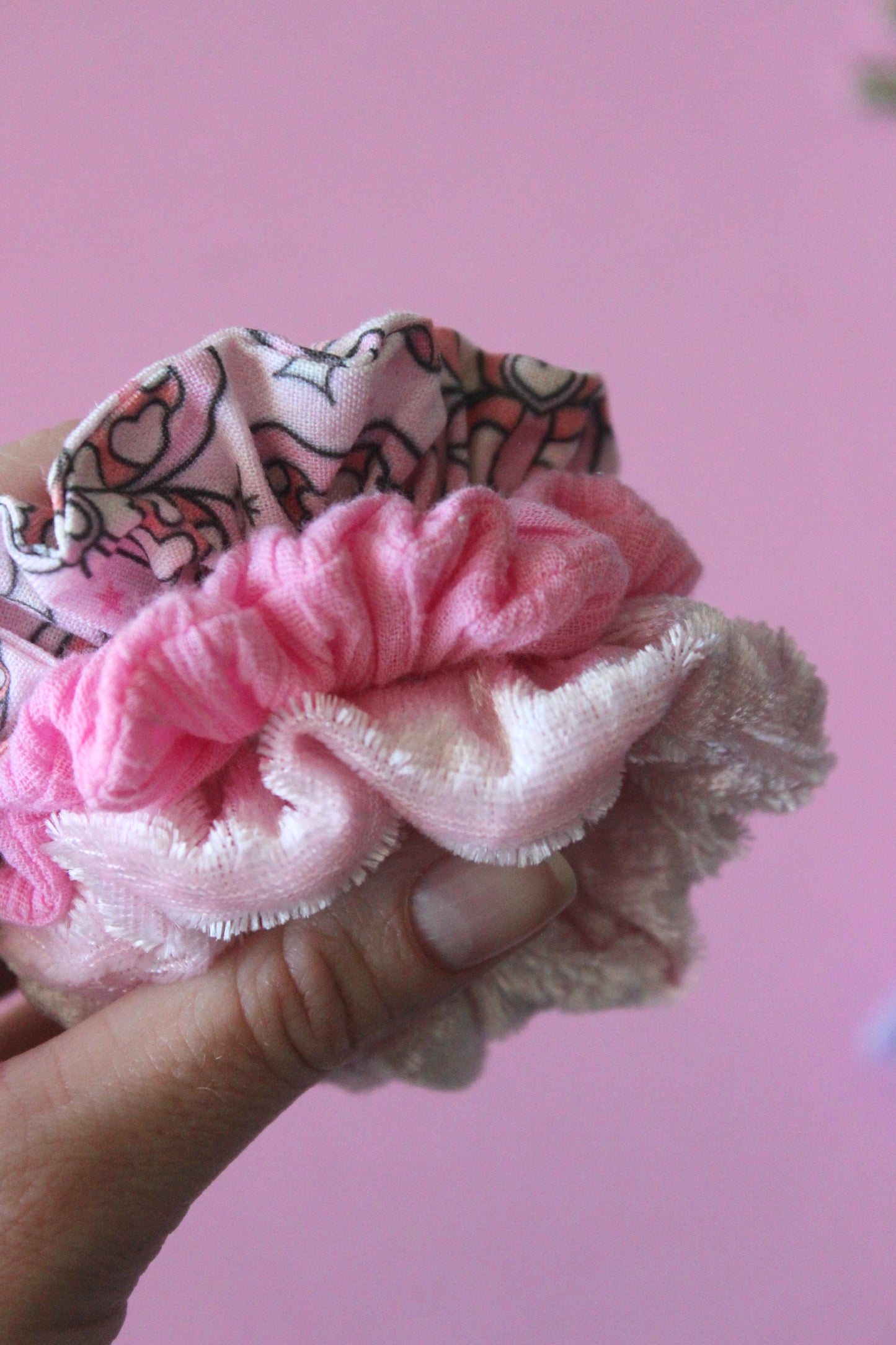 Marshmallow Fluff Velvet Toddler Scrunchie