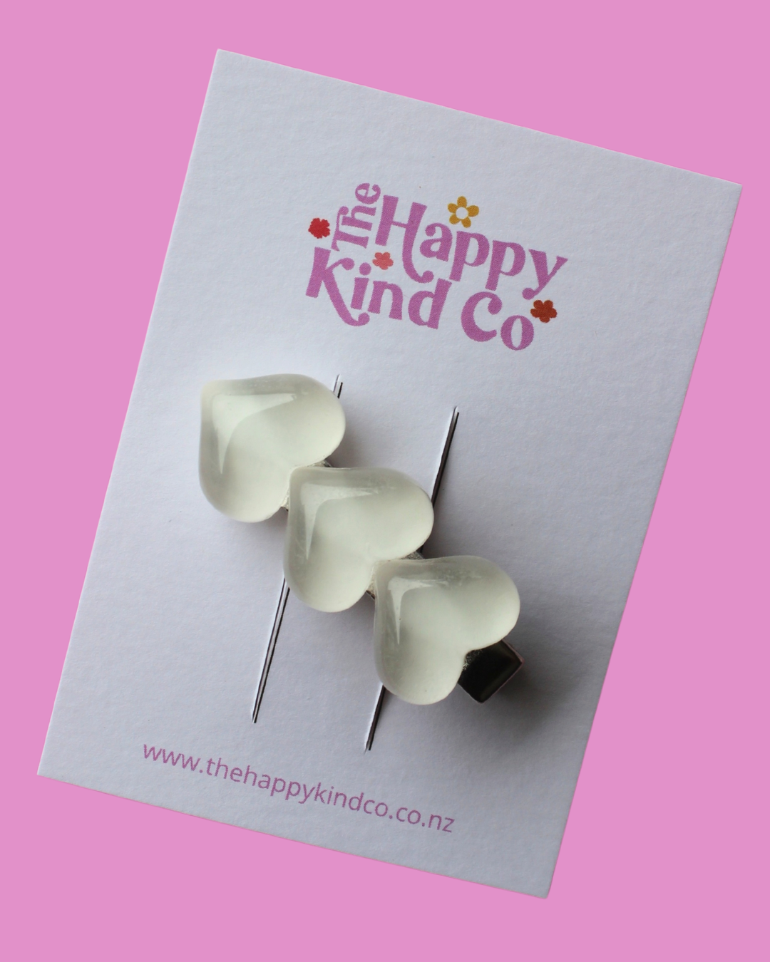 Snow Jelly Hearts Clip