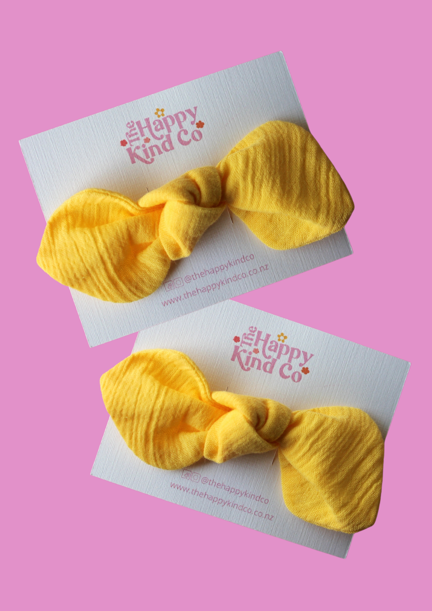 Sunshine Yellow Cheesecloth Twist Bow