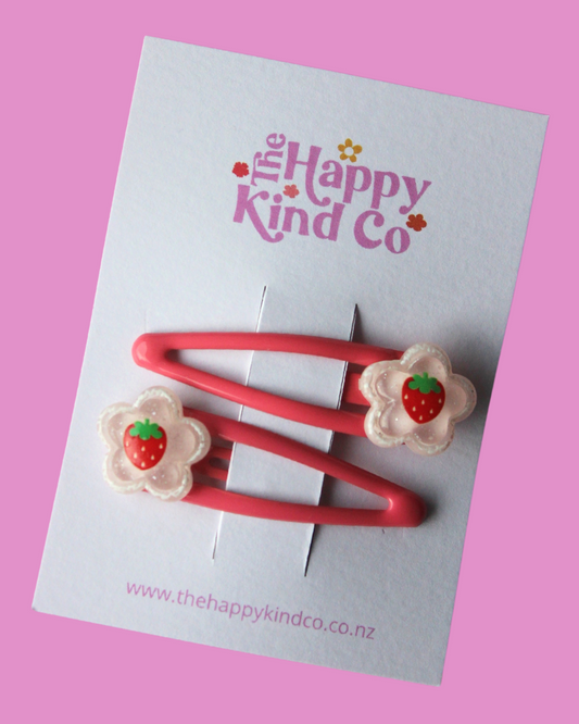 Sugared Strawberry Clips