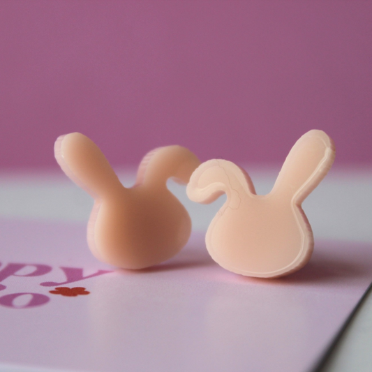 Peach Bunny Earrings