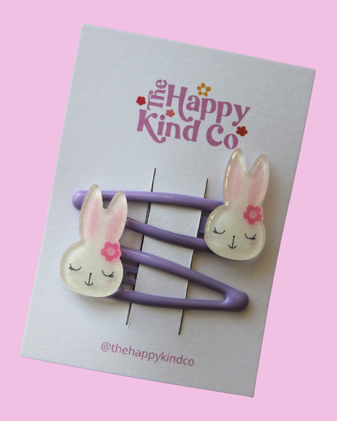 Sleepy Bunny Clips - Purple