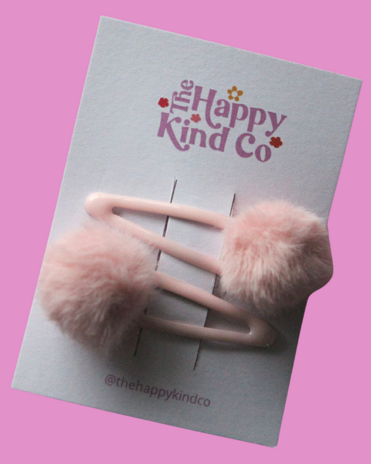 Baby Pink Fluff Clips