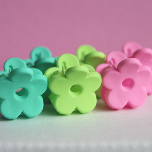 Chunky Flower Mini Claw Clips 6 Pack Fairy Garden