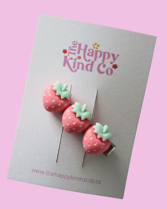 Pastel Strawberry Clip