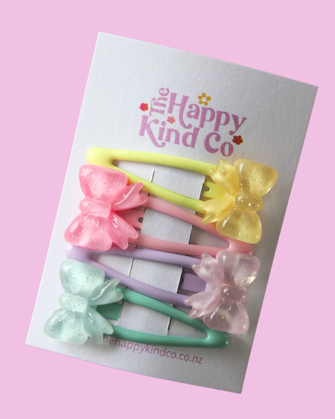 Glitter Bow Combo Clips