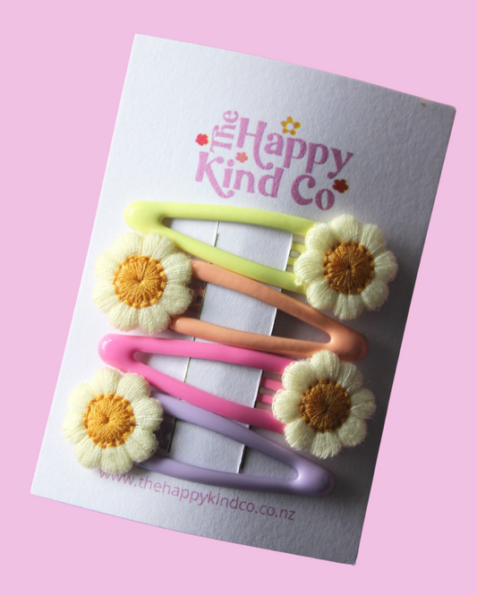 Retro Flower Combo Clips