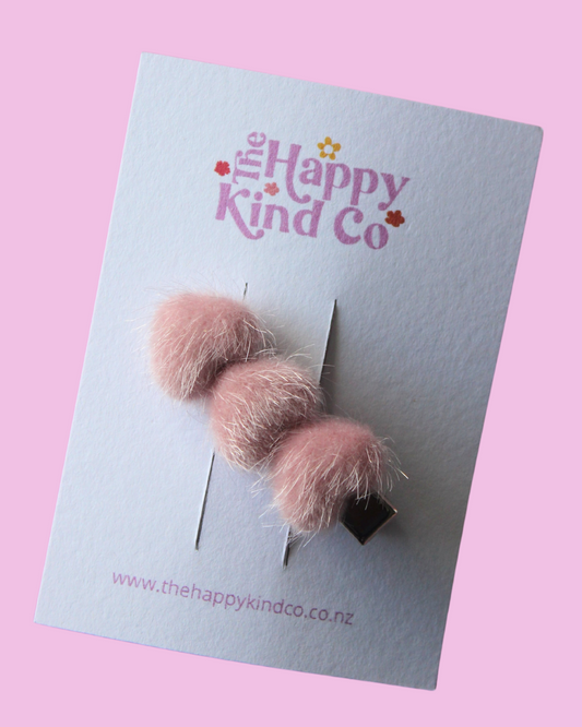 Love Fluffs Statement Clip - Dusky Pink