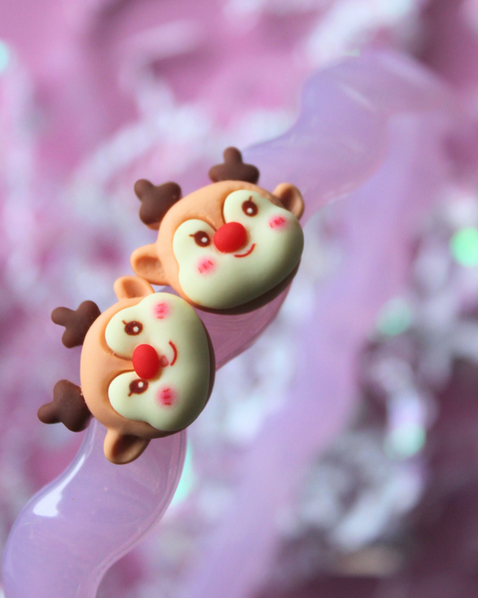 Jelly Wave Reindeer Headband - Baby Pink