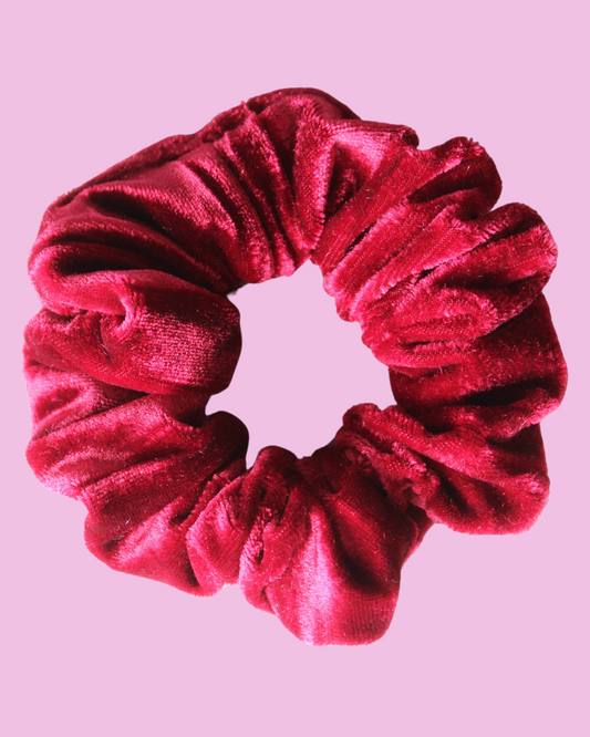 Crimson Velvet Scrunchie