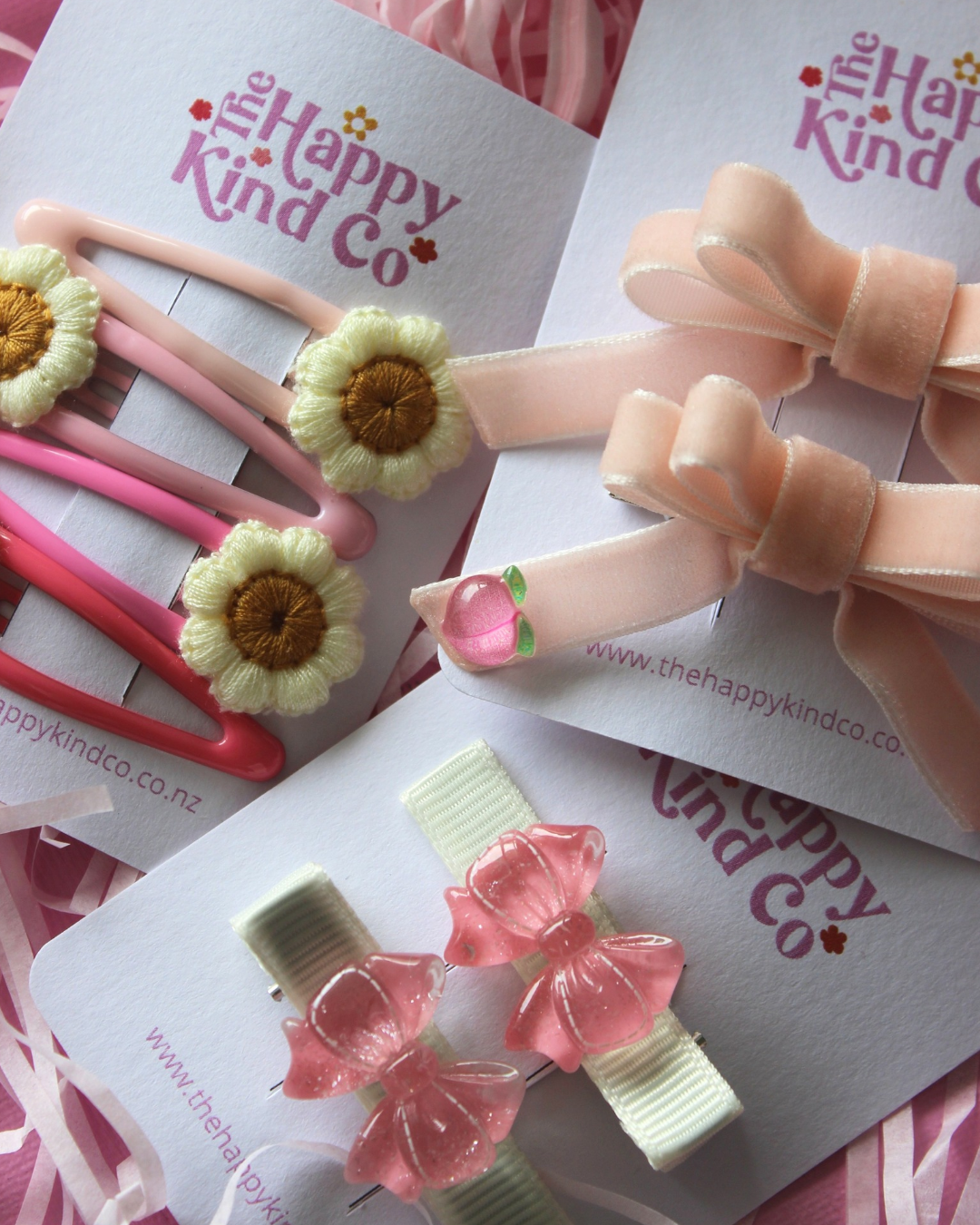 Retro Flower Combo Clips - Dreamy Pinks