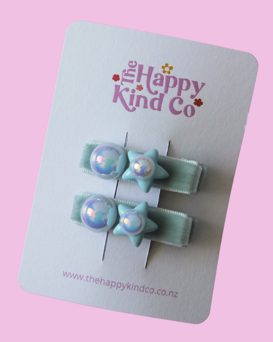 Pearly Sea Star Clips