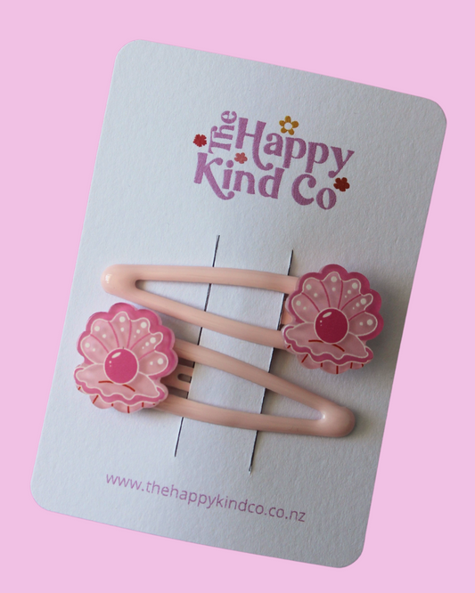 Glam Clam Clips Baby Pink