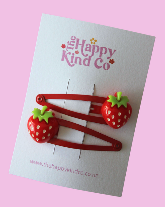 Ruby Red Strawberry Clips