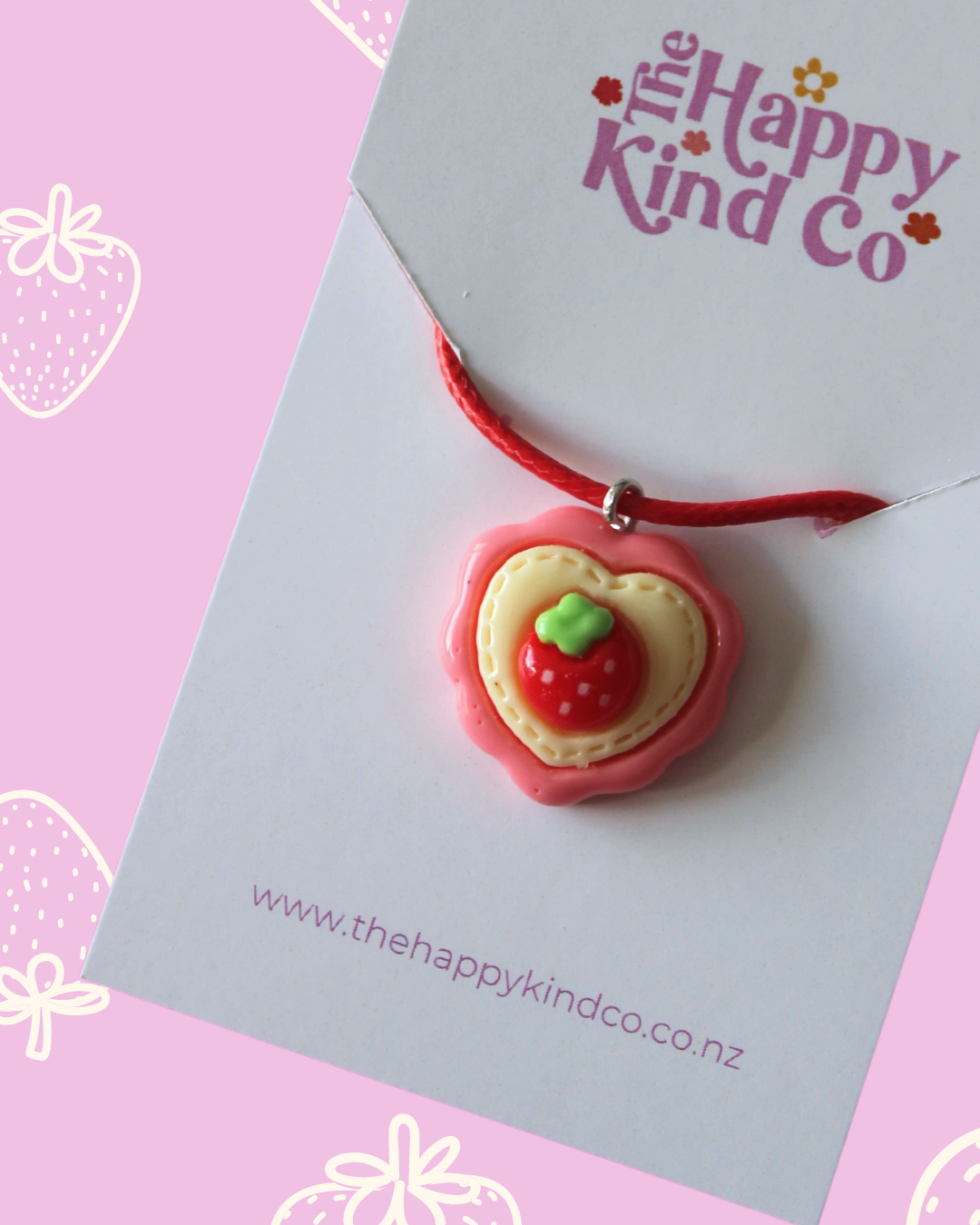 Red Berry Shortcake Candy Cord Necklace