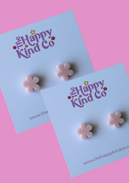 Pink Flower Power Earrings