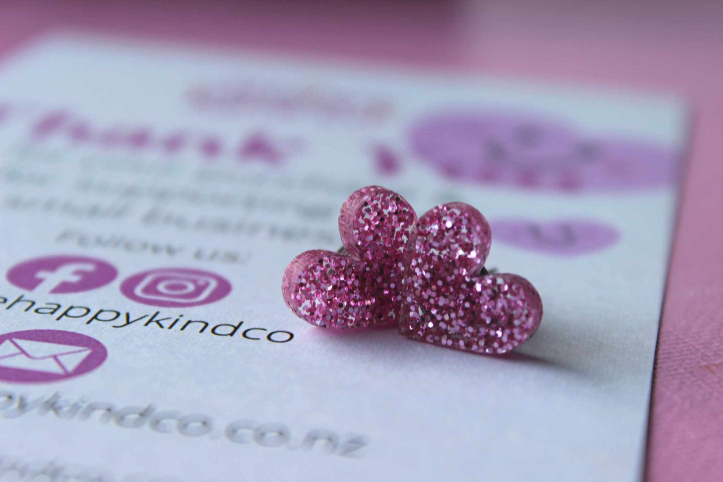 Glitter Heart Earrings