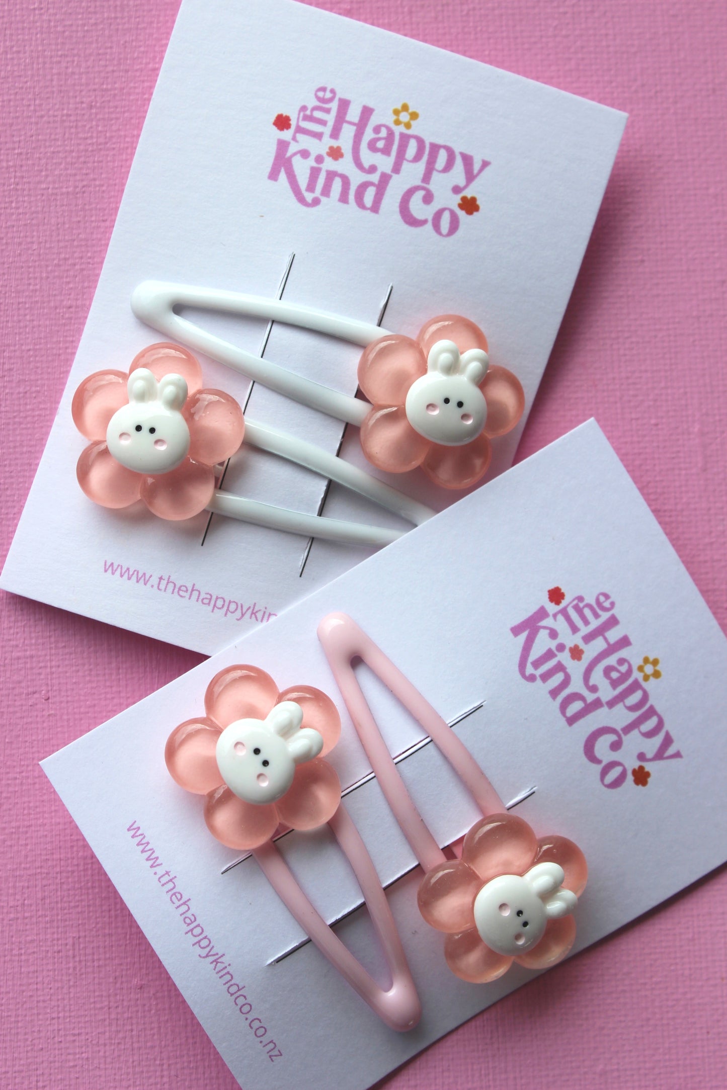 Bunny Blooms Clips Pink