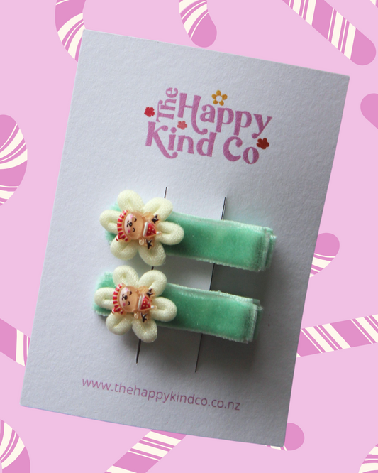 Minty Reindeer Clips