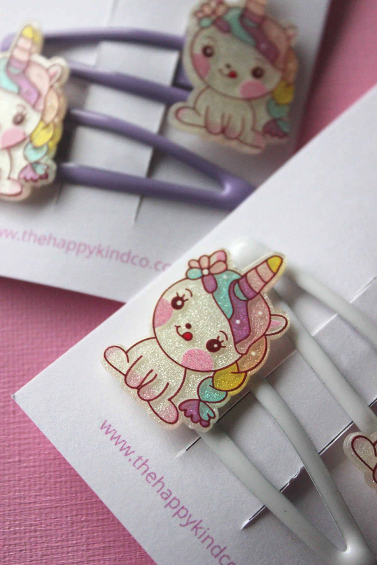 Dreamy Unicorn Clips 2 Pack Purple