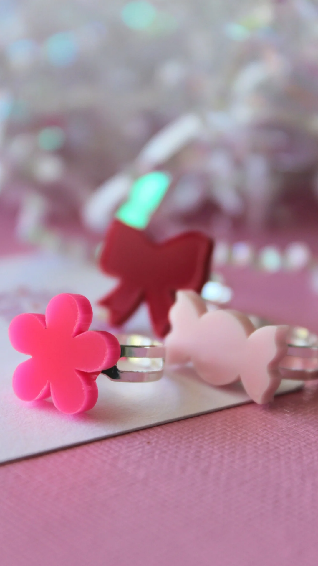 Crimson Bow Statement Ring